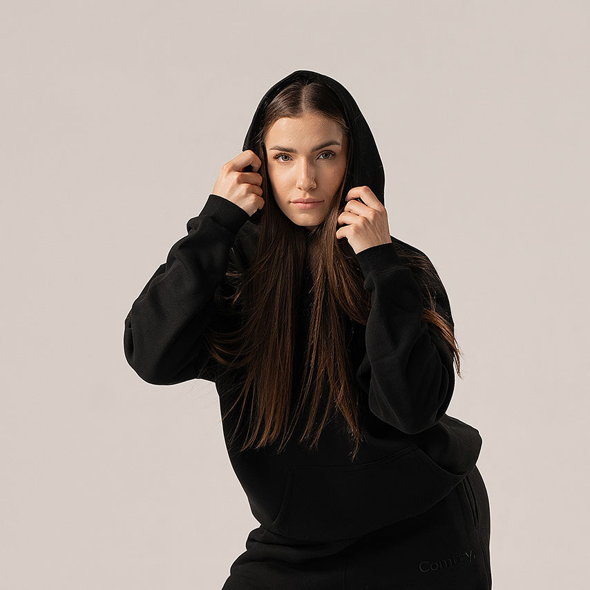 Hoodie - deep black